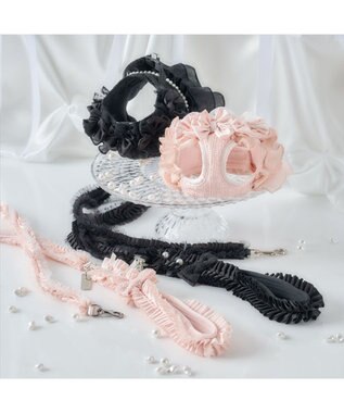 PET PARADISE cherircouture ツイード リボンリード 《ピンク》 ４Ｓ～３Ｓ ピンク