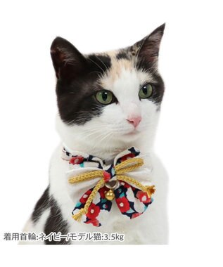 PET PARADISE ペットパラダイス 和帯 ねこ首輪 《紺》 小 / 中 紺