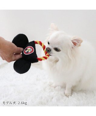 PET PARADISE ディズニー ミッキーマウス ロープ おもちゃ 《クラブ》 黒