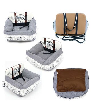 PET PARADISE ≪ネット店限定≫  スヌーピー ドライブ カドラー  ハピーダンス柄  小型犬 紺（ネイビー・インディゴ）