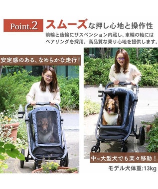 PET PARADISE smooca ラージ ペットカート 《デニム調》 -