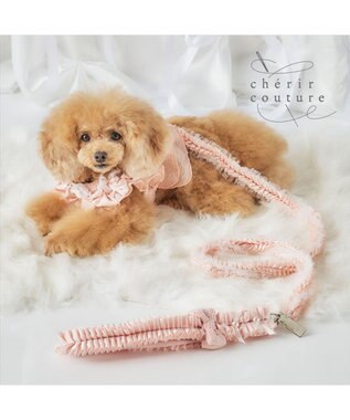  cherircouture ツイード リボンリード 《ピンク》 ４Ｓ～３Ｓ