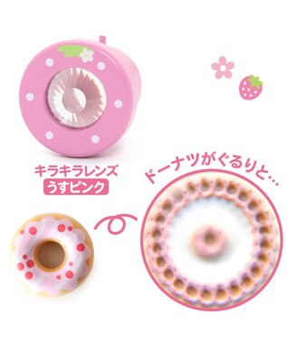 Mother garden マザーガーデン 木製おもちゃ いちごのカメラ ピンク（淡）
