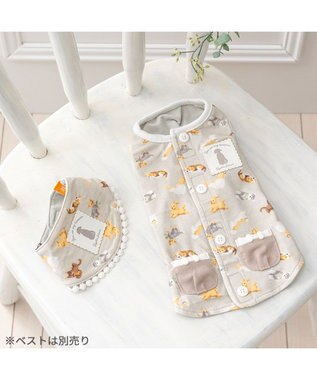 PET PARADISE ペットパラダイス makokoro ホカリラ バンダナ 中型犬 大型犬 グレイッシュベージュ
