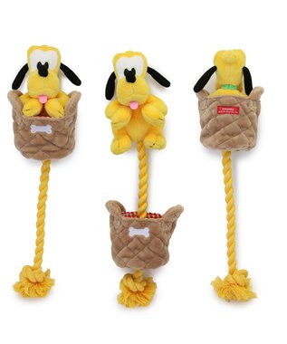 PET PARADISE ディズニー飛び出すロープトイ 《ミッキー/ミニー/プルート》 プルート