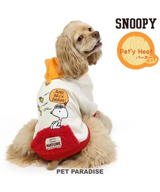 PET PARADISE スヌーピー  ペティヒート パーカー《赤屋根柄 》中型犬 大型犬