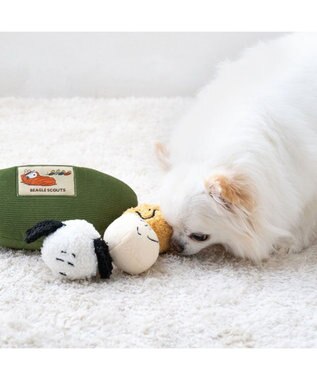 PET PARADISE スヌーピー シュラフ ボールトイ カーキ