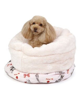 PET PARADISE ディズニー ミニーマウス 筒形寝袋 遠赤外線 《ケーキ柄》 42×70cm ケーキ柄
