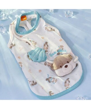 PET PARADISE ペットパラダイス 接触冷感 タンクトップ 《らっこ柄》 小型犬 ホワイト
