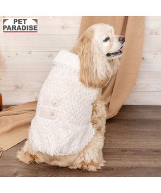 PET PARADISE ペットパラダイス 肩開き ボアベスト 《フローラル 花柄》 中型犬 大型犬