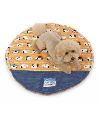 PET PARADISE スヌーピー 遠赤外線 ボアマット 《ブラザー柄》 丸型  (70cm) ブラザー柄