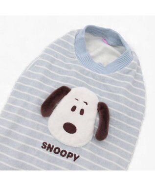 PET PARADISE スヌーピー サーモキープ お顔コミックTシャツ 中型犬 大型犬 ライトインディゴブルー