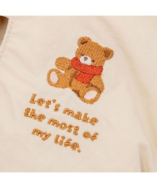 PET PARADISE ペットパラダイス くまちゃん 刺繍 綿入り ロンパース 小型犬 ブラウン
