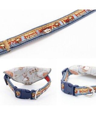 PET PARADISE スヌーピー  首輪 ビーグルスカウト柄 反射付き【ＳＳ】小型犬 グレー