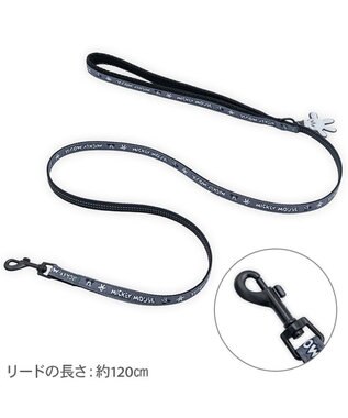PET PARADISE ディズニー ミッキーマウス 白黒リード ＳＳ～Ｓ ブラック