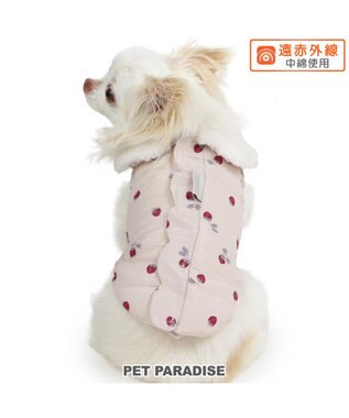 PET PARADISE ペットパラダイス 遠赤外線 背中開き 綿入りベスト 《いちご》 超小型犬 小型犬