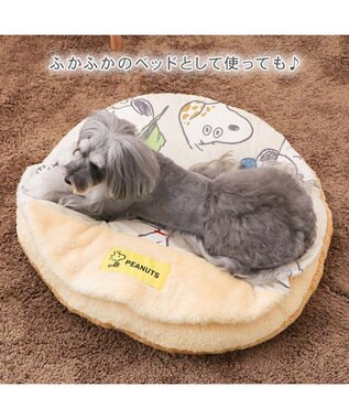 PET PARADISE スヌーピー 遠赤外線 くつろぎマット 《兄弟柄》 Ｍ ベージュ