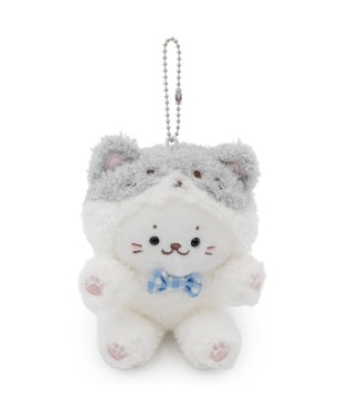 Mother garden しろたん 猫キーホルダー 《ハチワレ》 単品
