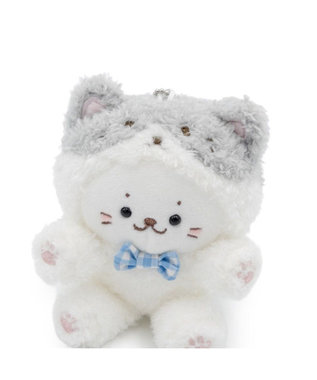 Mother garden しろたん 猫キーホルダー 《ハチワレ》 単品 ハチワレ