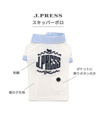 PET PARADISE J.PRESS スキッパーポロシャツ 小型犬 ホワイト