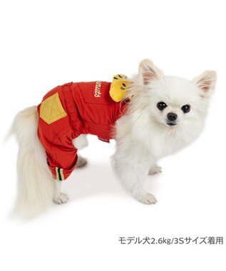 PET PARADISE スヌーピー ウッドストック マスコット付き オーバーオール 小型犬 オレンジ