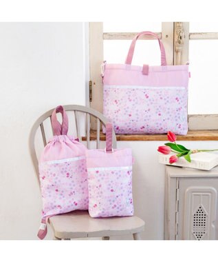 Mother garden マザーガーデン 野いちご シューズバッグ 《小花いちご柄》 小花いちご柄