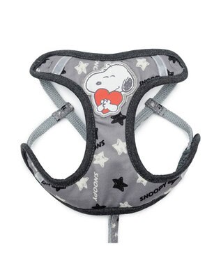 PET PARADISE スヌーピー リード付きハーネス 《星スヌーピー》 ＳＳ グレー