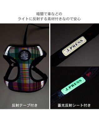 PET PARADISE J.PRESS マドラスチェック ハーネス＆リード Ｓ マルチカラー