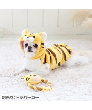 PET PARADISE 犬 おもちゃ トラ ロープおもちゃ  トイ ＴＯＹ 虎 とら お正月 年賀状 干支 音が鳴る ぬいぐるみ ボール ロープ オモチャ 玩具 小型犬 おもちゃ 猫 かわいい おもしろ インスタ映え 黄