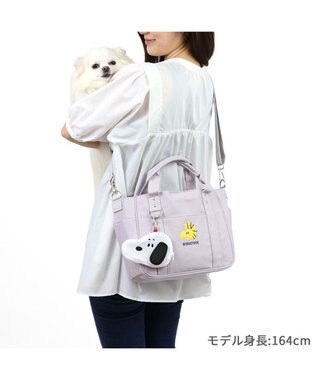 PET PARADISE スヌーピー ポーチ付きお散歩バッグ グレー