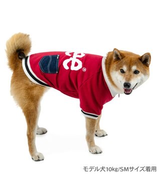 PET PARADISE Lee ジップUP トレーナー 《レッド》 中型犬 大型犬 レッド