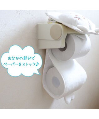 Mother garden しろたん トイレットペーパーホルダーカバー ホワイト