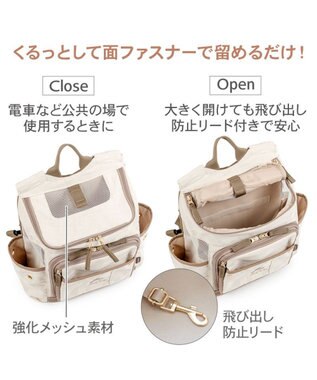 PET PARADISE ペットパラダイス くまちゃん帆布 ハグ＆リュック Ｌ 小型犬 ブラウン