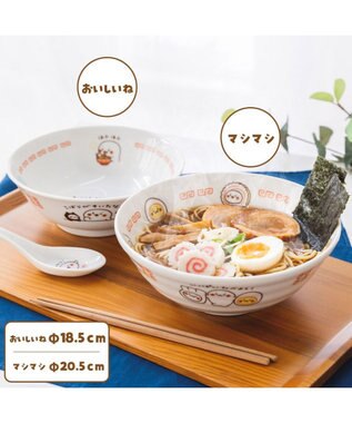 Mother garden しろたん ラーメンどんぶり 《マシマシ》 径20.5cm マシマシ柄