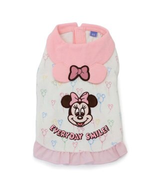 PET PARADISE ディズニー ミニーマウス サーモキープ Tシャツ 《風船柄》 小型犬 ホワイト×ピンク