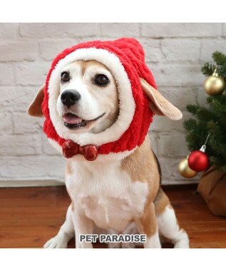 PET PARADISE ペットパラダイス クリスマス サンタ帽子 《ふわふわチェック柄 》 中型犬