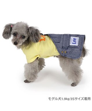 PET PARADISE Lee ワンショルダー スカートつなぎ 《ヒッコリー》 小型犬 イエロー