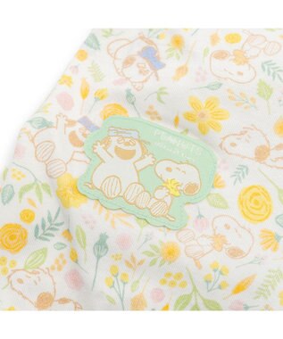PET PARADISE スヌーピー はじめてのロンパース 《のほほん柄》 小型犬 ホワイト×イエロー