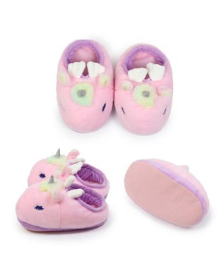 Mother garden マザーガーデン ユニコーン ふわふわ キッズスリッパ  《ピンク》 ピンク