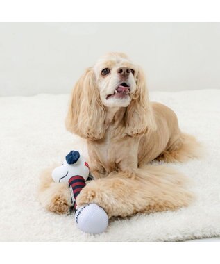 PET PARADISE スヌーピー ゴルフ ダンベルトイ Ｍ ネイビー×レッド