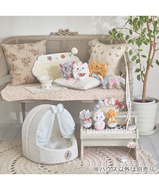 PET PARADISE ディズニー ３兄弟 ゆりかごハウス ホワイト×シルバー