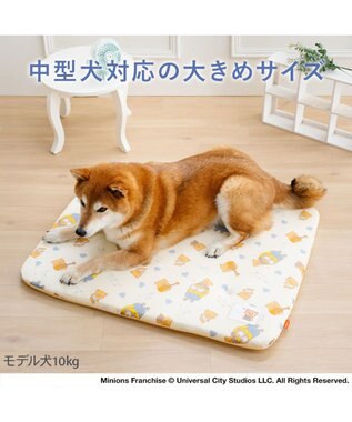 PET PARADISE ミニオン もちっと クール マット Ｍ 《おすわり柄》 ベージュ
