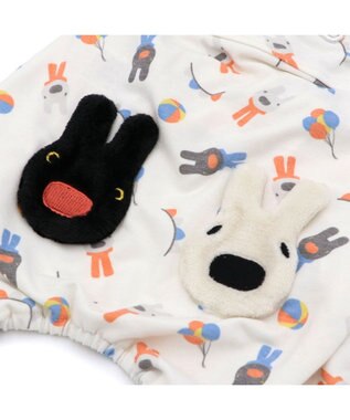 PET PARADISE リサとガスパール サロペット 《二人飛び柄》 小型犬 ホワイト