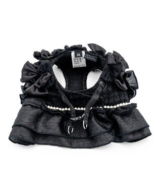 PET PARADISE cherircouture ツイード ベストハーネス 《ブラック》 ４Ｓ/３Ｓ ブラック