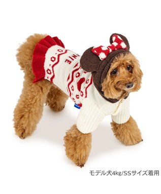 PET PARADISE ディズニー ミニーマウス お揃いニット 小型犬 ホワイト