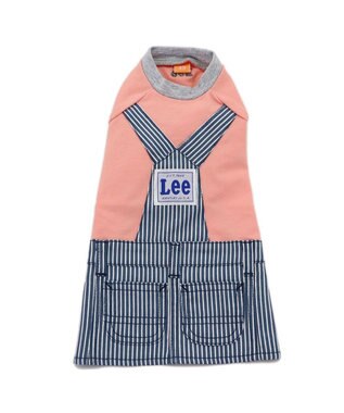 PET PARADISE 犬の服 犬 服 秋冬 Ｌｅｅ スカート つなぎ 【小型犬】 ヒッコリー ピンク（淡）