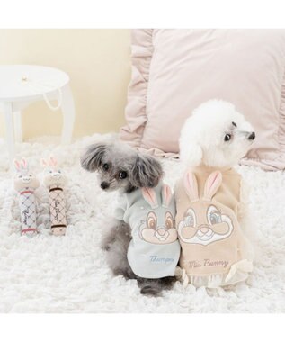 PET PARADISE ディズニー バンビ ミスバニー ベロア Tシャツ 小型犬 ベージュ