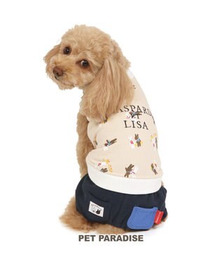  リサとガスパール パンツ つなぎ 【小型犬】 青ポケット