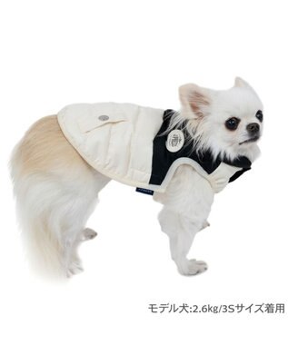 PET PARADISE J.PRESS バイカラーベスト 《ホワイト》 小型犬 ホワイト