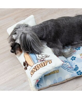 PET PARADISE スヌーピー クール ロールマット 《サーフ柄》 Ｍ ブルー系